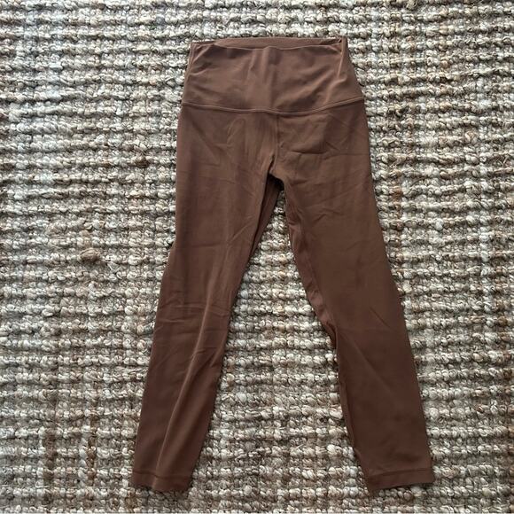 Lululemon Align High-rise crop 23”- roasted brown size 6-like new - Picture 3 of 7
